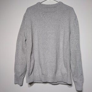 Prana Mens XL Sweater Slim Fit Organic Cotton Light Gray Spotted Long Sleeve